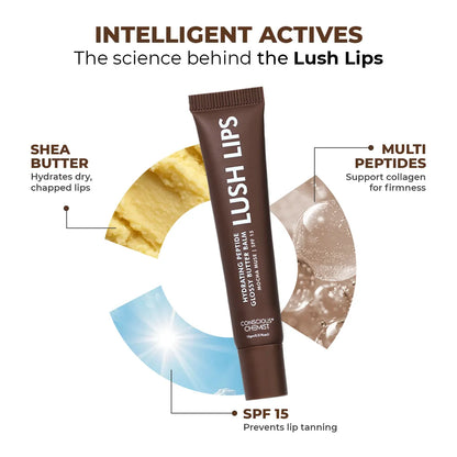 Glossy Peptide Lip Balm | Mocha Muse | Hydrates & Plumps | Lush Lips