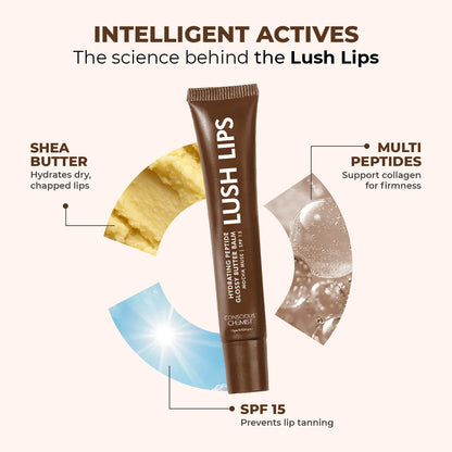Glossy Peptide Lip Balm | Mocha Muse | Hydrates & Plumps | 15 gms