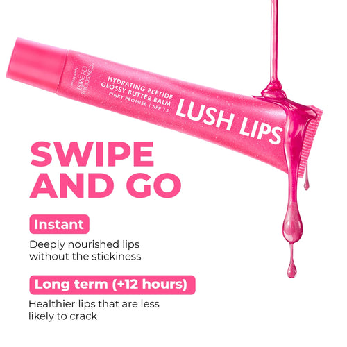 Glossy Peptide Lip Balm | Pinky Promise | Hydrates & Plumps | 15 gms | Flash Sale
