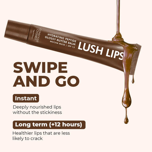 Glossy Peptide Lip Balm | Mocha Muse | Hydrates & Plumps | 15 gms | Flash Sale