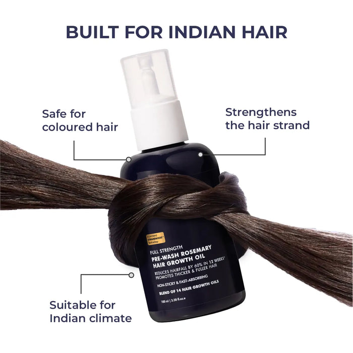 Full Strength Pre Wash Rosemary Hair Growth Oil- 100 ml
