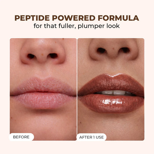 Glossy Peptide Lip Balm | Mocha Muse | Hydrates & Plumps | 15 gms | Flash Sale