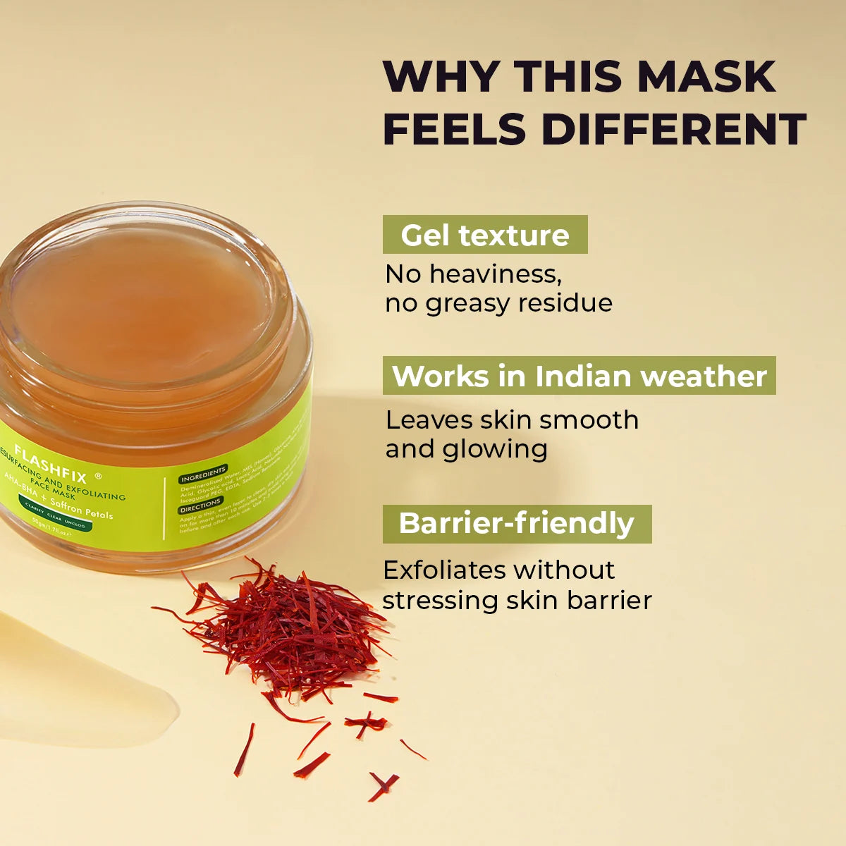 Flashfix Exfoliating & De-Tan Face Mask | 50 ml