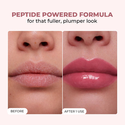 Glossy Peptide Lip Balm | Plum Rose | Hydrates & Plumps | 15 Gms