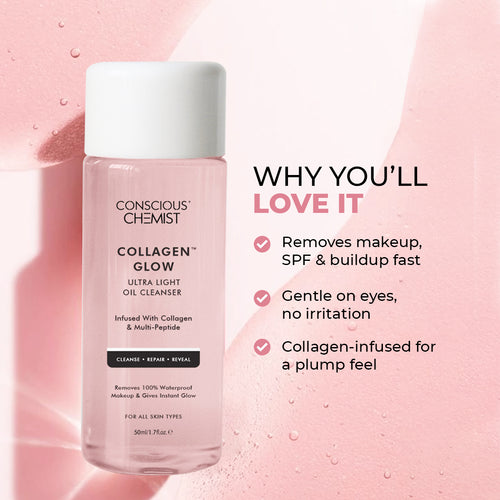 Collagen Glow Ultra-Light Oil Cleanser | For Firmer Looking Skin