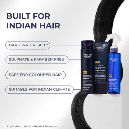 Anti Hairfall Strength Trio | Shampoo + Conditioner + Spray | Reduces Breakage & Hairfall