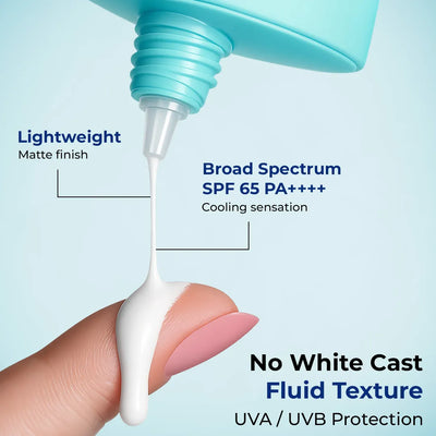 Cooling Fluid Sunscreen | SPF 65 PA++++ | 8 Hour Oil Control | Super Sale