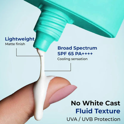 Cooling Fluid Sunscreen | SPF 65 PA++++ | 8 Hour Oil Control | AF