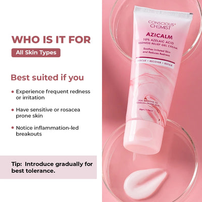 Azicalm Redness & Inflammation Relief Cream |  10% Azelaic Acid | Super Saver Sale