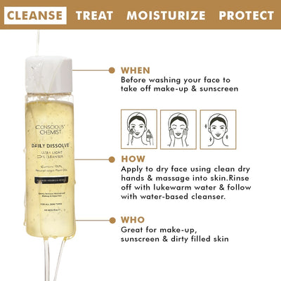 Pack Of Two - Oil Cleanser | Removes Makeup, Dirt & Impurities | 200 ml