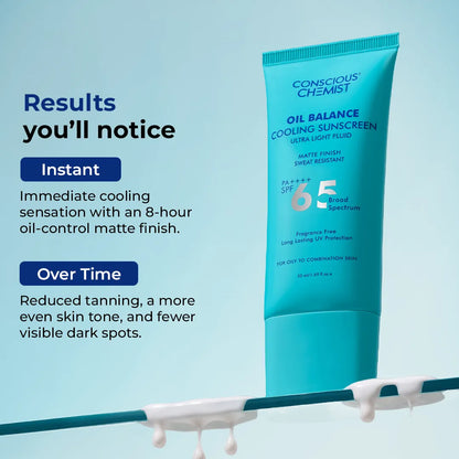 Cooling Fluid Sunscreen | SPF 65 PA++++ | 8 Hour Oil Control