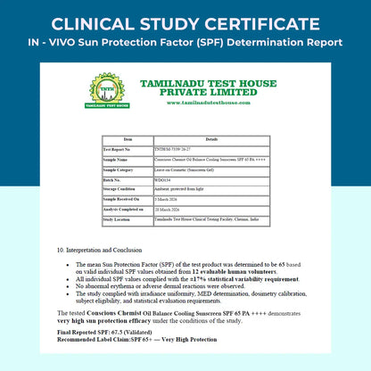 Cooling Fluid Sunscreen | SPF 65 PA++++ | 8 Hour Oil Control | AF