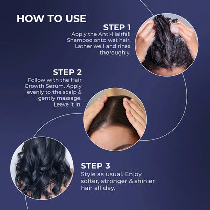 Hair Growth Duo | Shampoo & Serum | Reduces Hairfall & Supports New Hair Growth