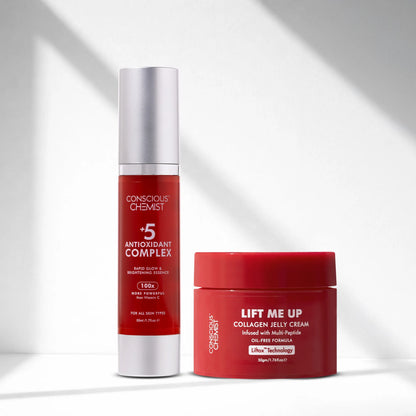 Bright & Firm Duo | 5 Antioxidant Serum & Collagen Jelly Cream | Combo