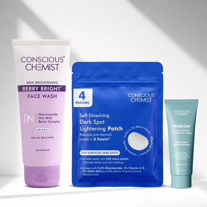 Dark Spot Correction Trio | Face Wash, Patch & Cream | Combo