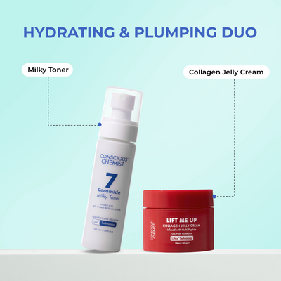 Hydration & Firming Duo | Milky Toner & Collagen Jelly Cream | flat 50
