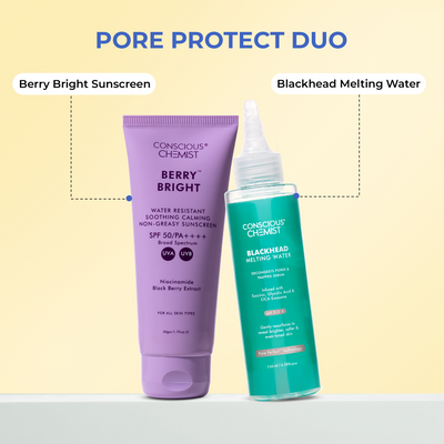 Clear Skin Duo | Blackhead Melting Water & Berry Bright Sunscreen | flat 50