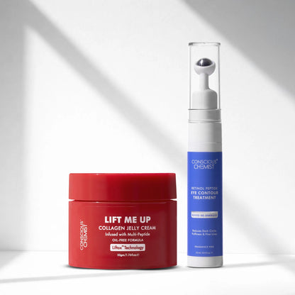 Firm & Lift Duo | Collagen Jelly Cream & Retinol Peptide Eye Serum | Combo