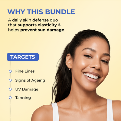Firming & Protection Duo | Peptide Serum & Berry Bright Sunscreen | flat 50