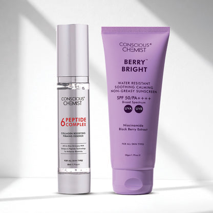 Firming & Protection Duo | Peptide Serum & Berry Bright Sunscreen | Combo