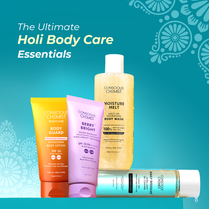 Holi Body Care Kit | Niacinamide, Ceramide, Nourishing Oils with SPF 50 PA++++