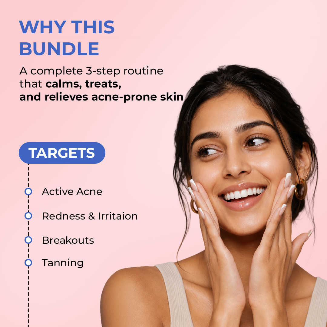 Redness Relief & Mineral Protection Routine | HOCL Spray, Azicalm & Sunscreen | Combo