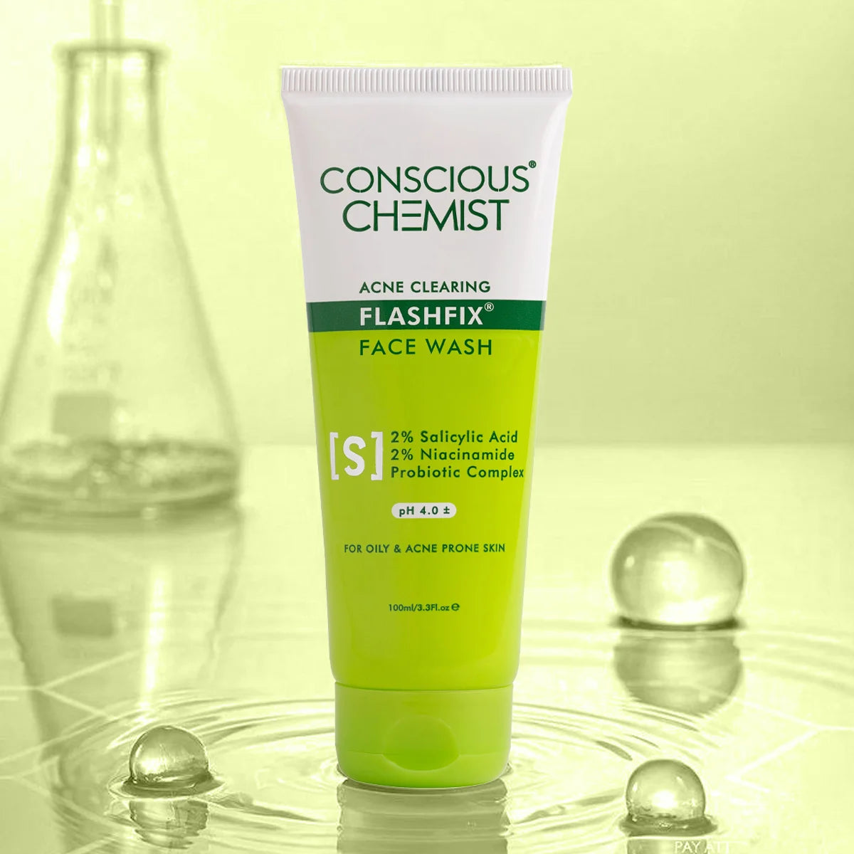 Oil Control & Acne Clearing Exfoliating Face Wash | AHA, BHA & CICA Extract | 100 ml