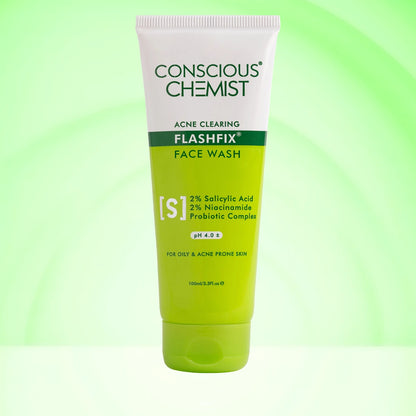 Oil Control & Acne Clearing Exfoliating Face Wash | AHA, BHA & CICA Extract | 100 ml