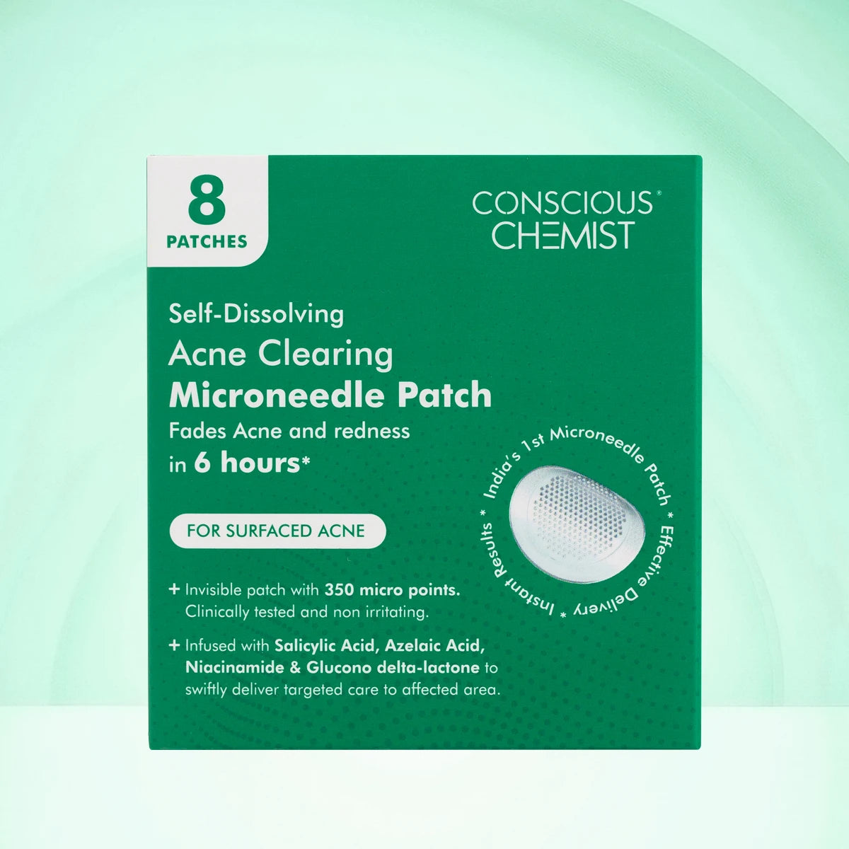 Self Dissolving Microneedle Acne Patches | 8 Patches