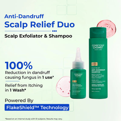 Anti-Dandruff Scalp Relief Duo | Scalp Exfoliator & Shampoo