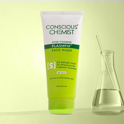 Oil Control & Acne Clearing Exfoliating Face Wash | AHA, BHA & CICA Extract | 100 ml | Flash Sale