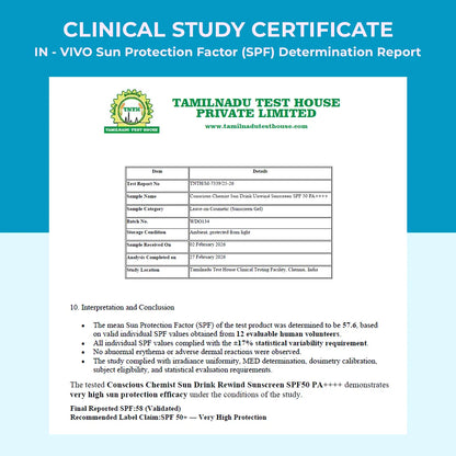 Sun Drink Unwind Edition Ceramide Sunscreen | SPF 50 PA++++ | 50 gms