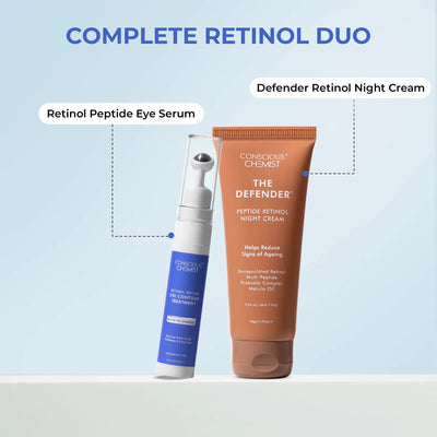 Complete Retinol Duo | Defender Night Cream & Retinol Peptide Eye Serum | flat 50