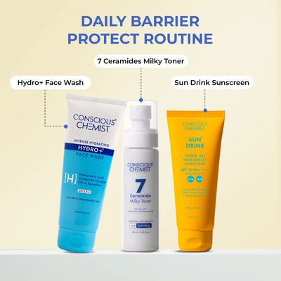 Daily Barrier Protect Routine | Face Wash, Milky Toner & Sunscreen | flat 50