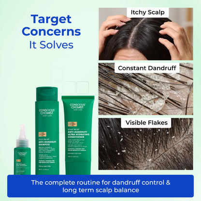 Anti-Dandruff Complete Scalp Care | Scalp Exfoliator, Shampoo & Conditioner | Haircare