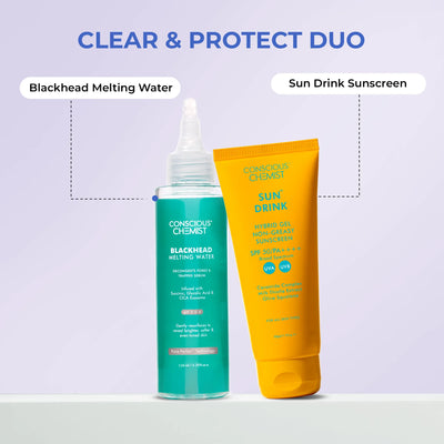 Clear & Protect Duo | Blackhead Melting Water & Sun Drink SPF 50 | flat 50