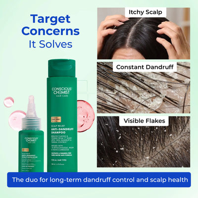Anti-Dandruff Scalp Relief Duo | Scalp Exfoliator & Shampoo