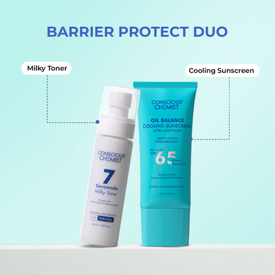 Hydration & Protection Duo | Milky Toner & Cooling Sunscreen | flat 50