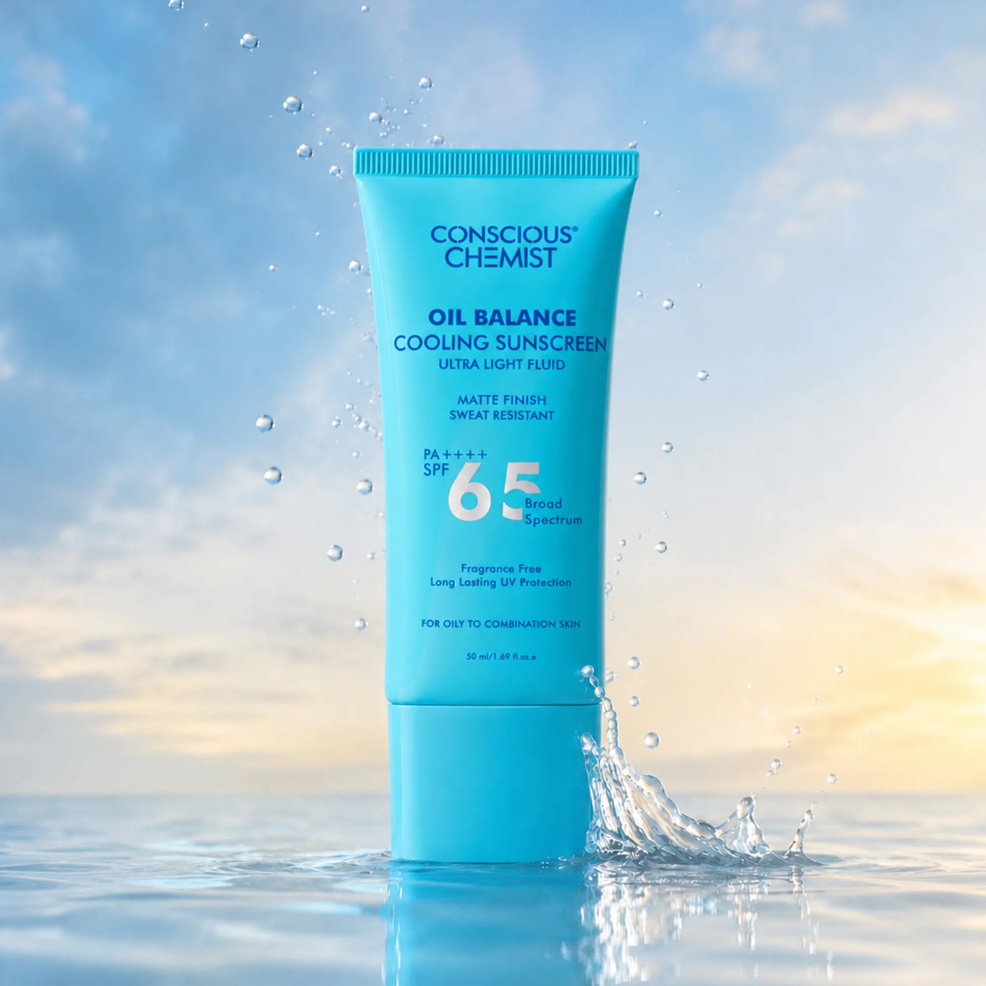 Cooling Fluid Sunscreen | SPF 65 PA++++ | 8 Hour Oil Control | SPF