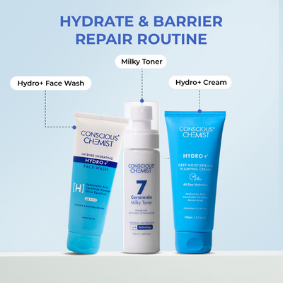Dry Skin Hydration Trio | Hydrating Face Wash, Toner and Moisturizer | flat 50