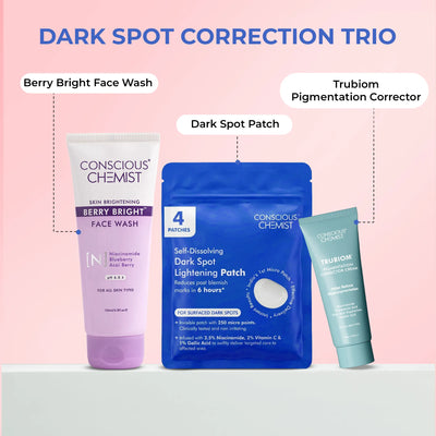 Dark Spot Correction Trio | Face Wash, Patch & Cream | flat 50