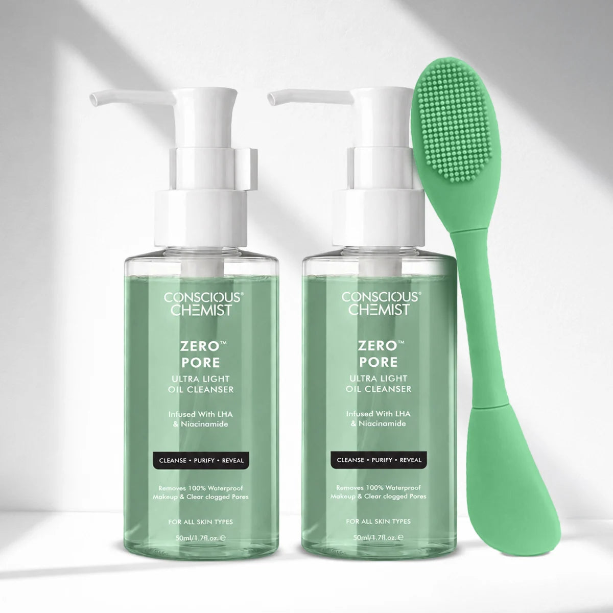 Pore Cleansing Trio | Zero Pore Cleanser - 50 ml & Silicone Brush