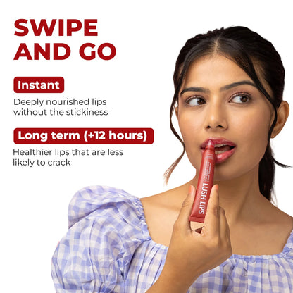 Glossy Peptide Lip Balm | 12 Hrs Hydration | Lush Lips - 15 gms