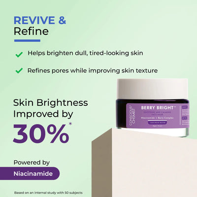 Brighten & Protect Duo | Berry Bright Face Mask & Sunscreen | flat 50
