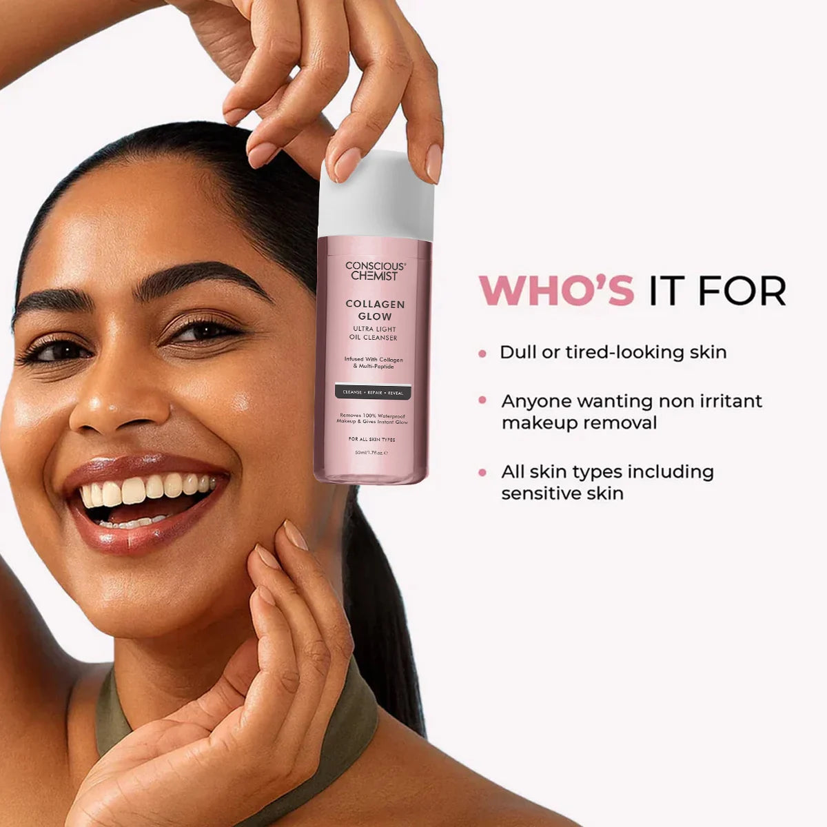 Collagen Glow Ultra-Light Oil Cleanser(Pack of 2) | For Firmer Looking Skin