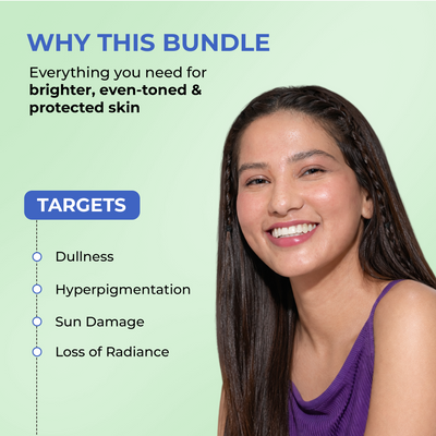 Dark Spot & Pigmentation Routine | Face Wash, 5 Antioxidant Serum, Pigmentation Correction Cream, Sunscreen | flat 50