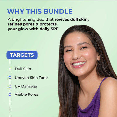Brighten & Protect Duo | Berry Bright Face Mask & Sunscreen | flat 50