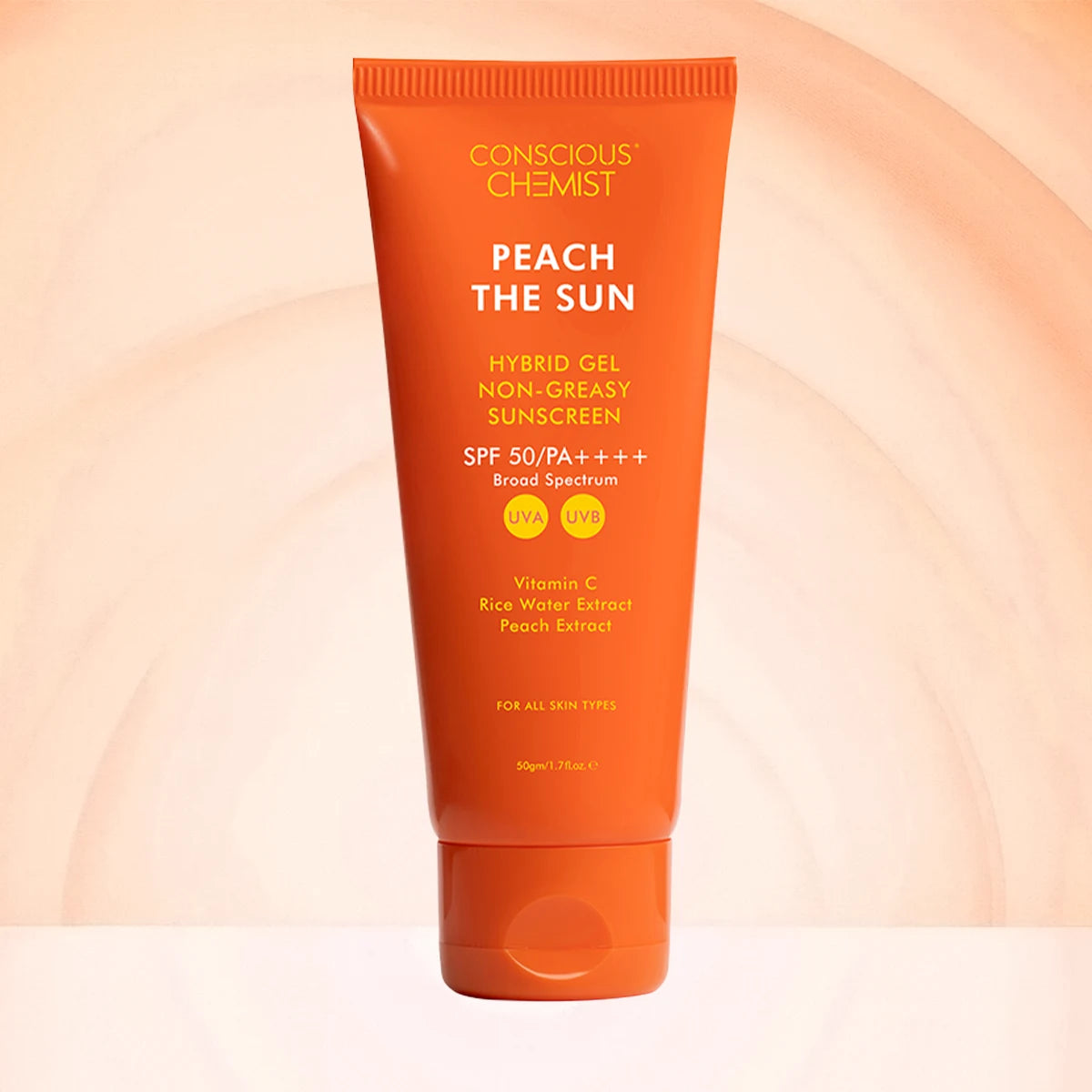 Peach The Sun | SPF 50 PA++++ | 50 gms