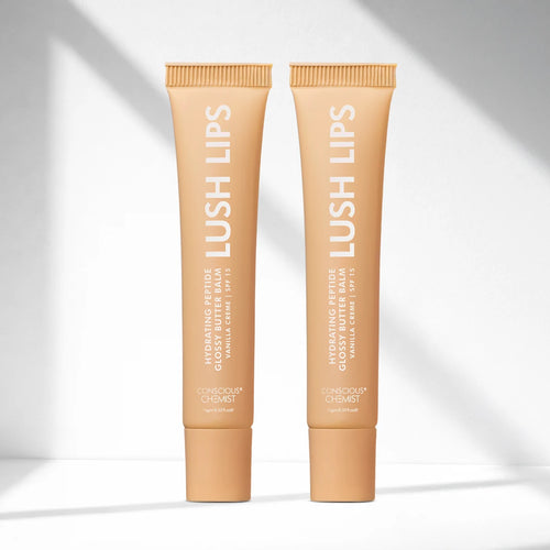 Glossy Peptide Lip Balm (Pack Of 2) | Vanilla | 12 Hrs Hydration | 2x15 Gms | Best Deal