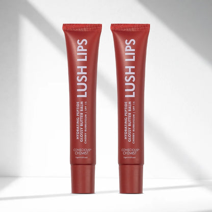 Glossy Peptide Lip Balm (Pack Of 2) | Cherry Bubblegum | 12 Hrs Hydration | 2x15 Gms